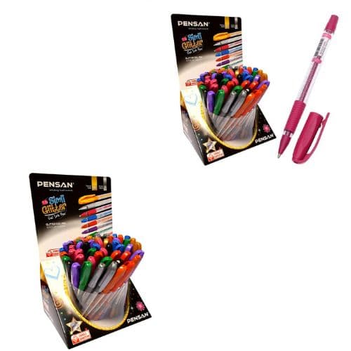 PENSAN Stylo à gel GLITTER GEL PEN, 60 sytlos