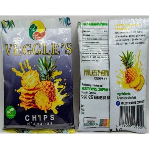 Chips d'ananas Veggle's, 35g